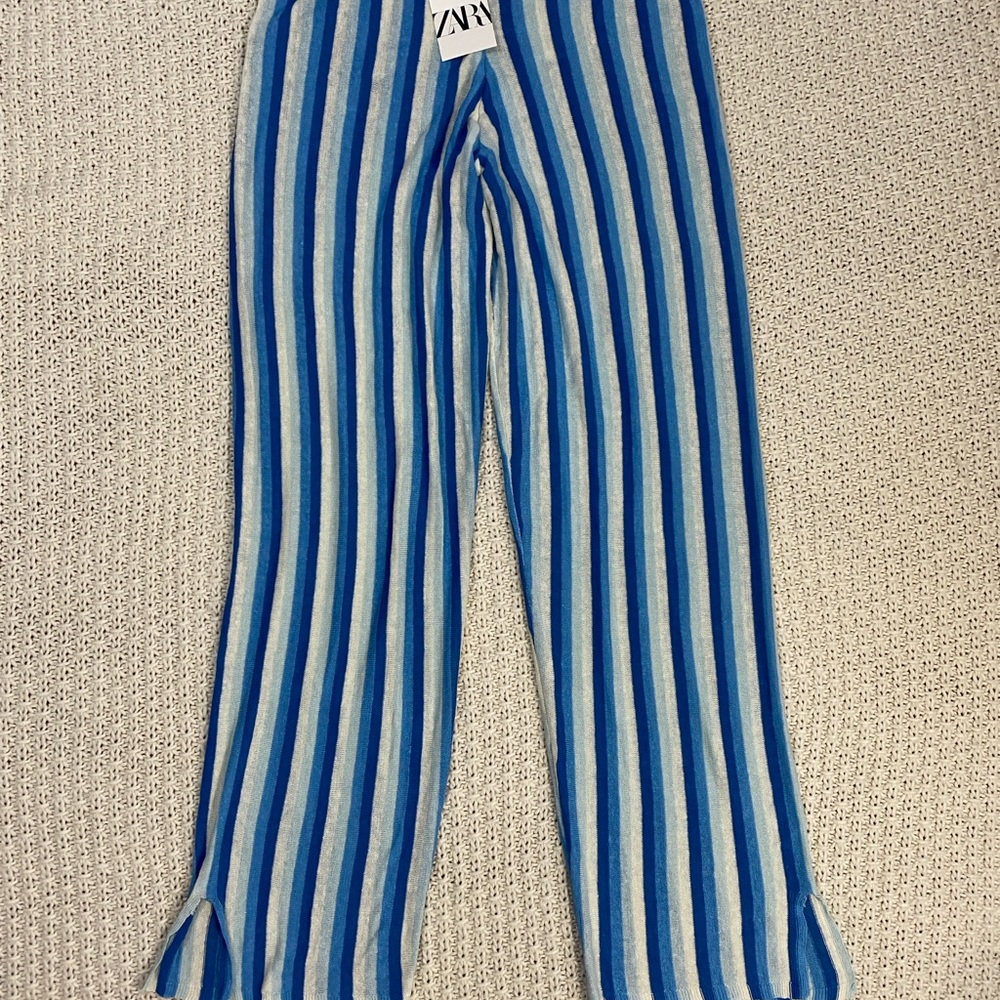 NWT Zara Blue Striped Pants